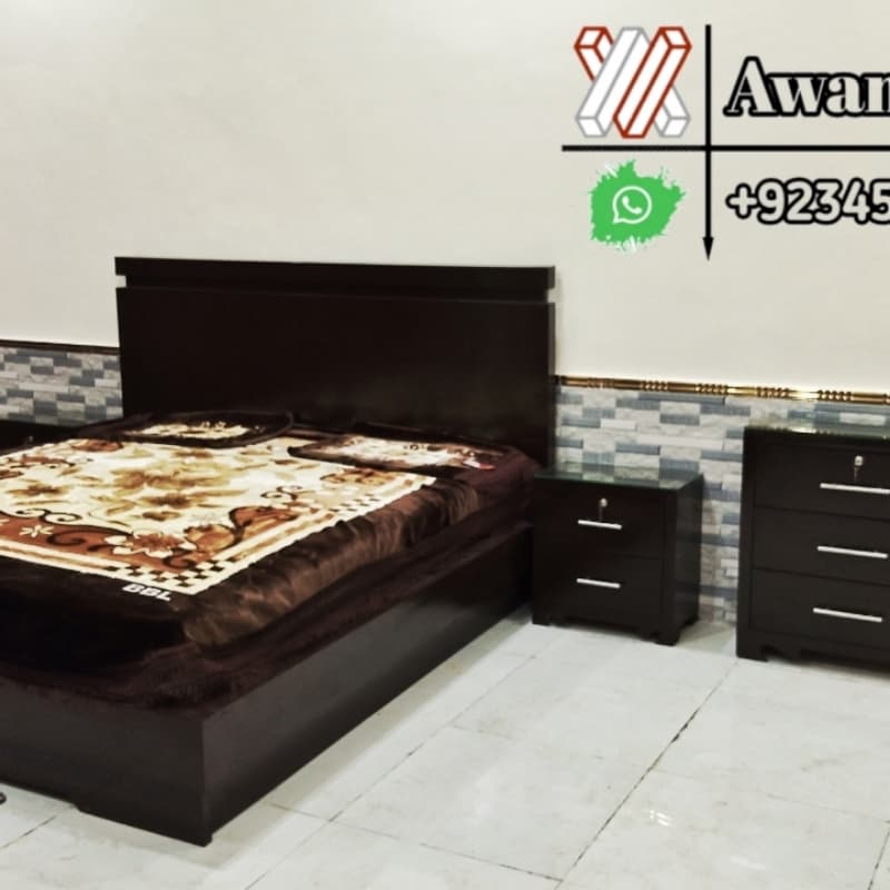 Double bed sofa set table and side tables