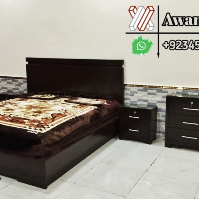 Double bed sofa set table and side tables